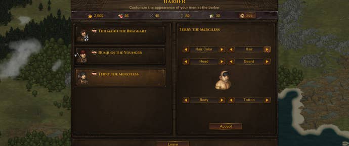 Giving Terry a stupid haircut.