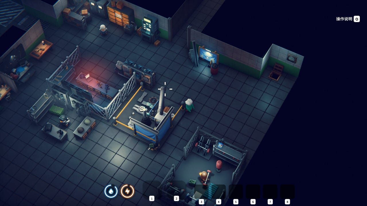 A screenshot from Escape from Duckov. Several Duck characters populate a post-apocalyptic base.